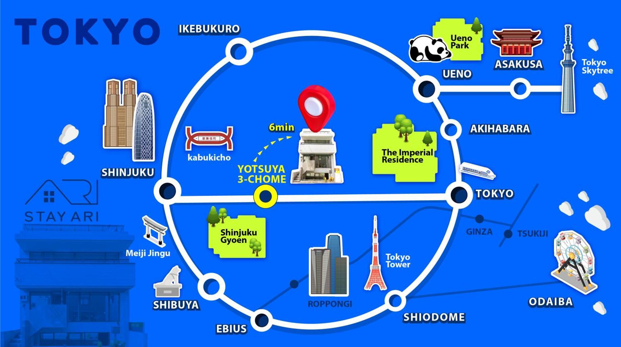 Stay Ari Shinjuku Gyoen 6Min Walk 東京都 外观 照片